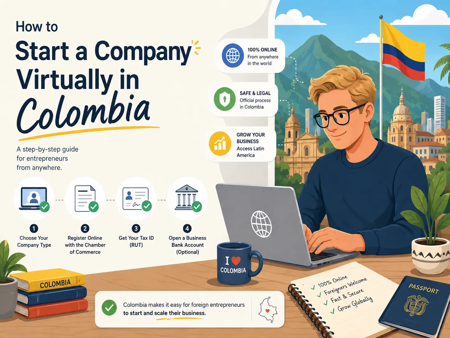 Colombia Makes Company Formation Easier for Foreign Entrepreneurs Through Virtual SAS Incorporation